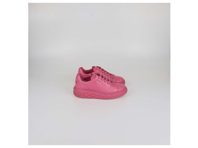 Sneakers basse Jimmy Choo Candy Pink Leather Diamond Light Maxi/F Rosa - vista 3