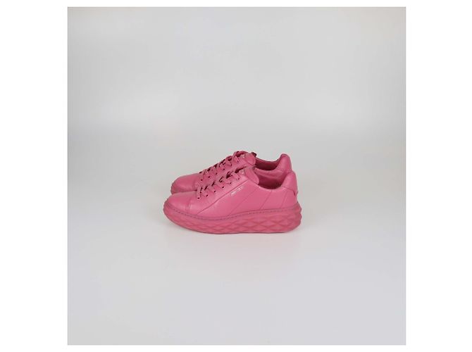 Sneakers basse Jimmy Choo Candy Pink Leather Diamond Light Maxi/F Rosa - vista 4