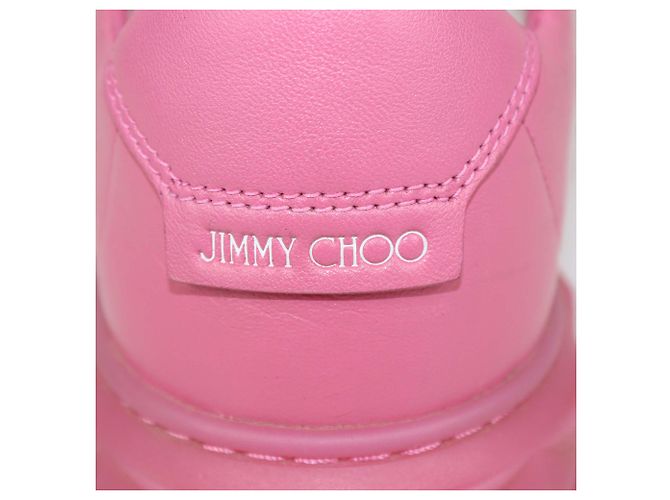 Sneakers basse Jimmy Choo Candy Pink Leather Diamond Light Maxi/F Rosa - vista 6