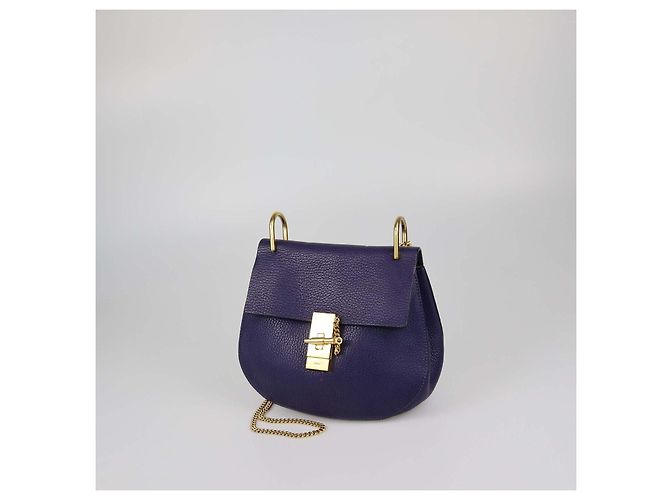 Chloé Bolso de hombro Drew mediano de piel púrpura Chloe - vista 2
