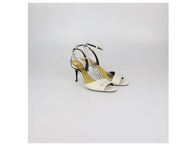 Sandali Ladycrush in pelle bianca Valentino Bianco D'oro - vista 2