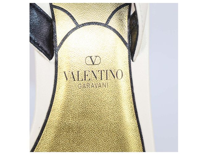 Sandali Ladycrush in pelle bianca Valentino Bianco D'oro - vista 6