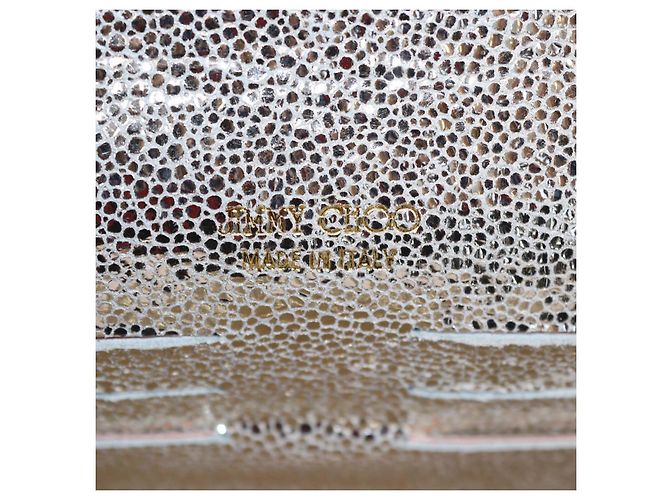 Clutch con catena glitter oro Jimmy Choo Argento - vista 5