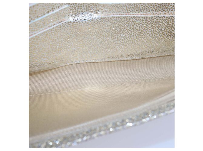 Clutch con catena glitter oro Jimmy Choo Argento - vista 6