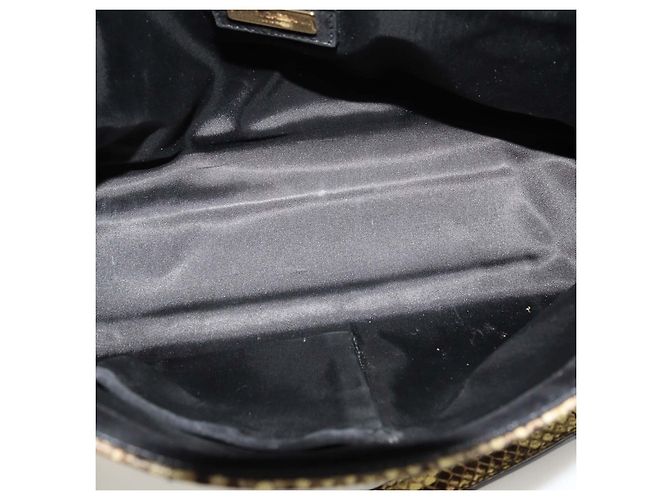 Sac à rabat en python crème Dolce & Gabbana Écru - vue 6