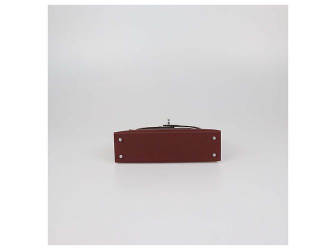 Hermès Rouge H, pelle Epsom Gold Mini Kelly Sellier II Bag Marrone Rosso - vista 4