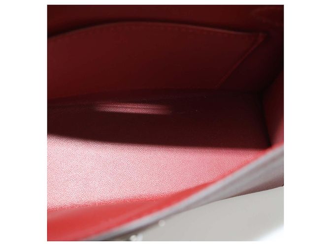Hermès Rouge H, pelle Epsom Gold Mini Kelly Sellier II Bag Marrone Rosso - vista 6
