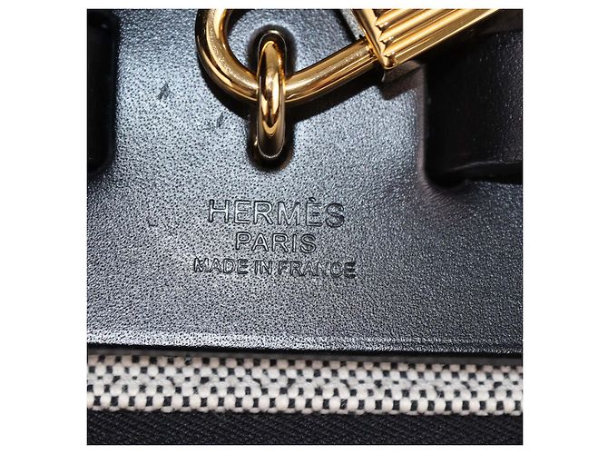 Hermès Borsa Hermes Herbag Zip Sellier 31 in canvas rivestito nero e pelle - vista 6