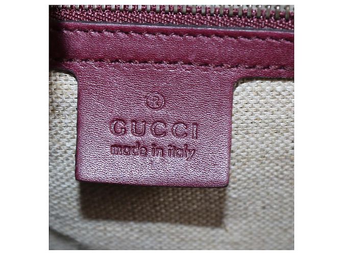 Borsa Boston Gucci Duilio Brogue in pelle Microguccissima bordeaux Rosso - vista 6