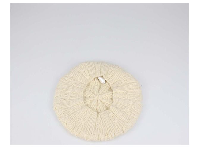 Berretto in maglia di lana e cashmere crema Givenchy Bianco - vista 4