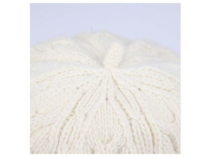 Berretto in maglia di lana e cashmere crema Givenchy Bianco - vista 5
