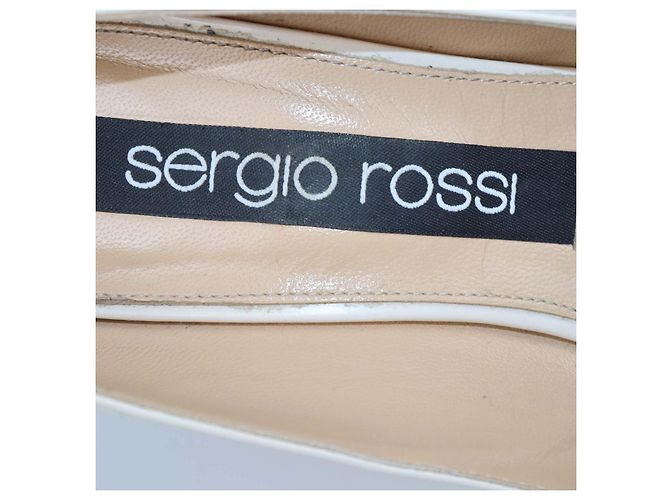 Décolleté a punta in pelle crema Sergio Rossi Crudo - vista 6