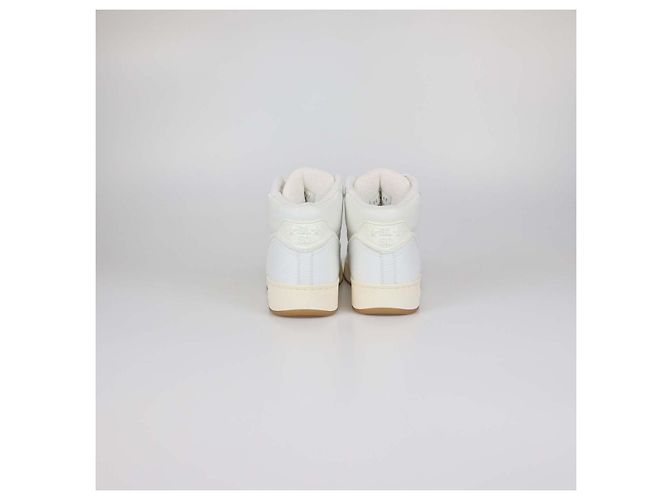 Sneakers alte SL 80 Saint Laurent in pelle bianca e tessuto Bianco - vista 5