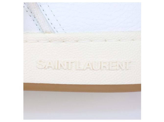 Sneakers alte SL 80 Saint Laurent in pelle bianca e tessuto Bianco - vista 6