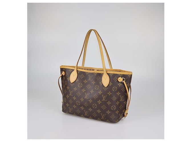 Borsa Tote Louis Vuitton Monogram Canvas Neverfull PM Marrone - vista 2