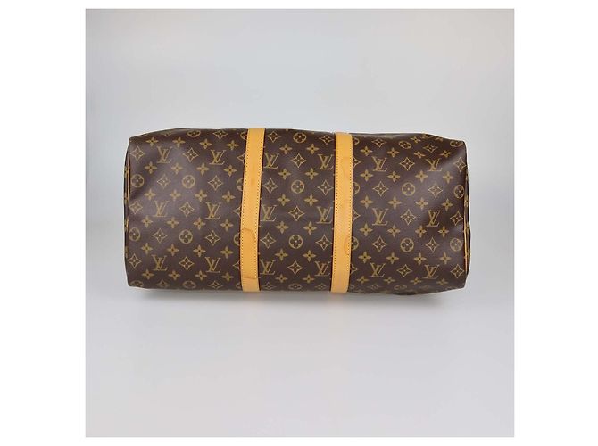 Borsa Louis Vuitton Monogram Canvas Keepall 50 Marrone - vista 4