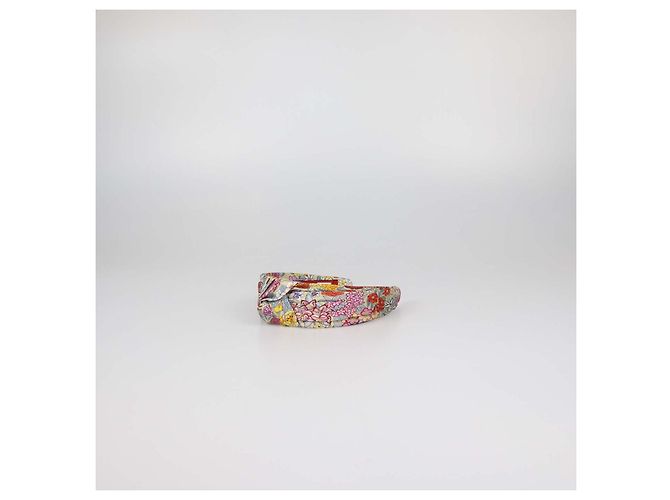 Hermès Hermes Multicolor Silk Planifleurs Print Knot Bloom Stirnband Beige - Ansicht 2