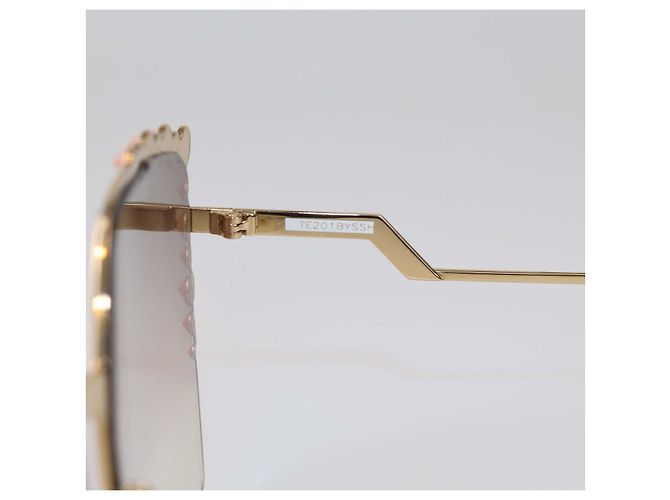 Fendi Pink/Brown Gradient Studded Oversized Sunglasses Multiple colors - view 6