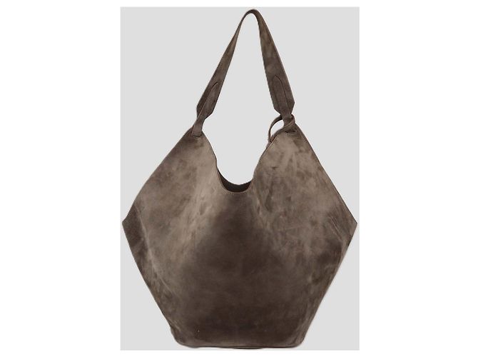 Khaite Borsa Hobo Lotus Medium in camoscio marrone - vista 4