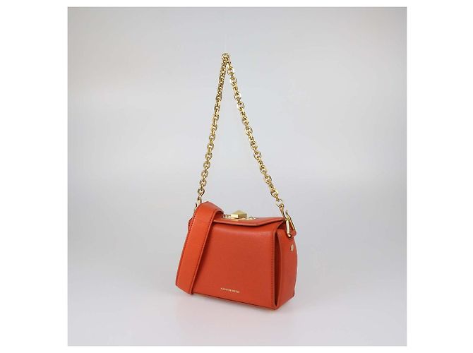 Borsa a tracolla Box in pelle arancione Alexander Mcqueen - vista 2