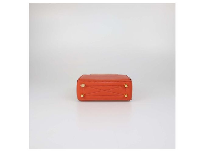 Borsa a tracolla Box in pelle arancione Alexander Mcqueen - vista 4