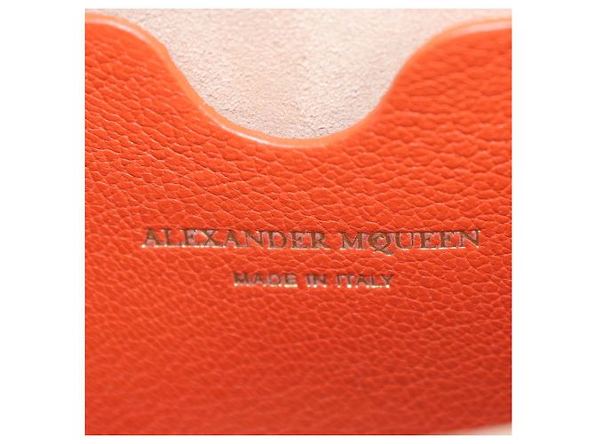 Borsa a tracolla Box in pelle arancione Alexander Mcqueen - vista 5