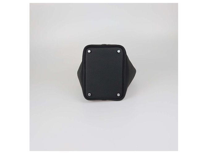 Hermès Borsa Hermes Picotin Lock 18 in pelle Clemence nera Nero - vista 5