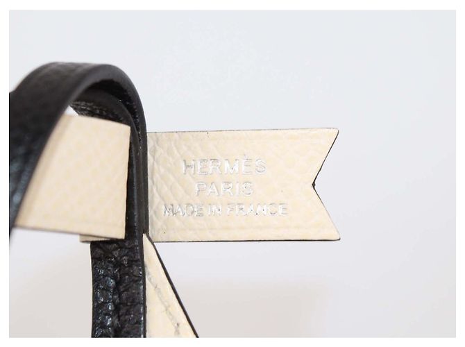 Hermès Charm a forma di barca in pelle Epsom Hermes Nata, Gold, Black Marrone Bianco - vista 5
