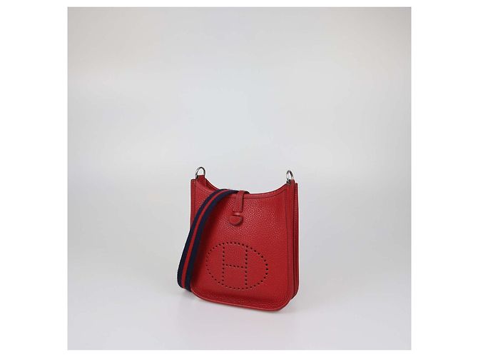 Hermès Borsa Hermes Evelyne TPM in pelle Clemence rossa Rosso - vista 2