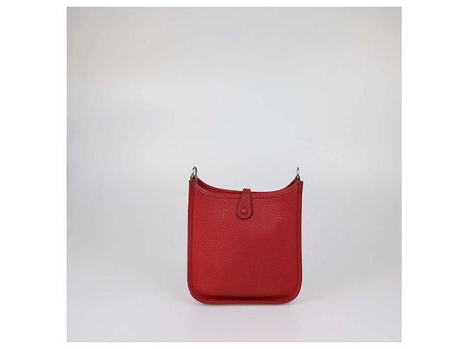 Hermès Borsa Hermes Evelyne TPM in pelle Clemence rossa Rosso - vista 3