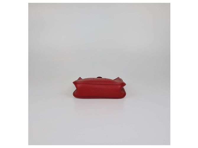 Hermès Borsa Hermes Evelyne TPM in pelle Clemence rossa Rosso - vista 4
