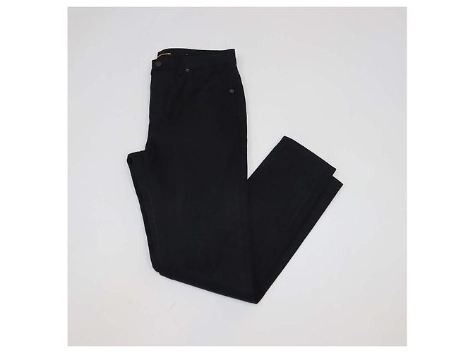 Vaqueros rectos de algodón negro Saint Laurent - vista 3