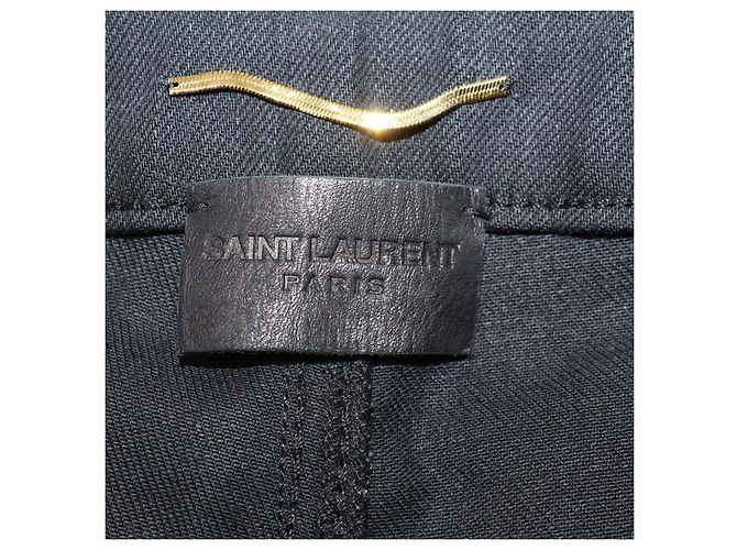 Vaqueros rectos de algodón negro Saint Laurent - vista 6