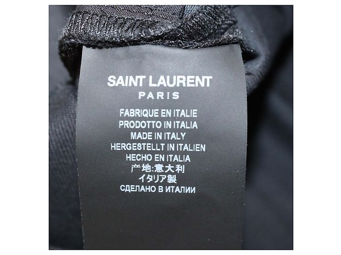 Vaqueros rectos de algodón negro Saint Laurent - vista 7