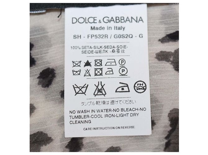 Sciarpa/Sciarpa Dolce & Gabbana in seta con stampa leopardata bianco/nero - vista 5