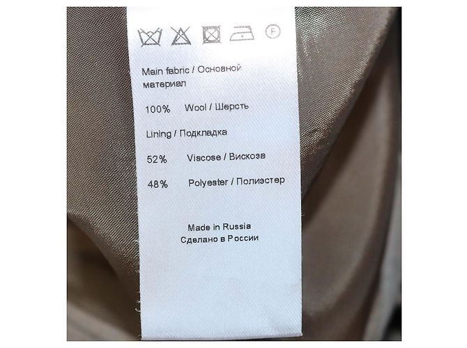 Autre Marque Blazer cruzado de lana a rayas gris 12 Storeez - vista 6