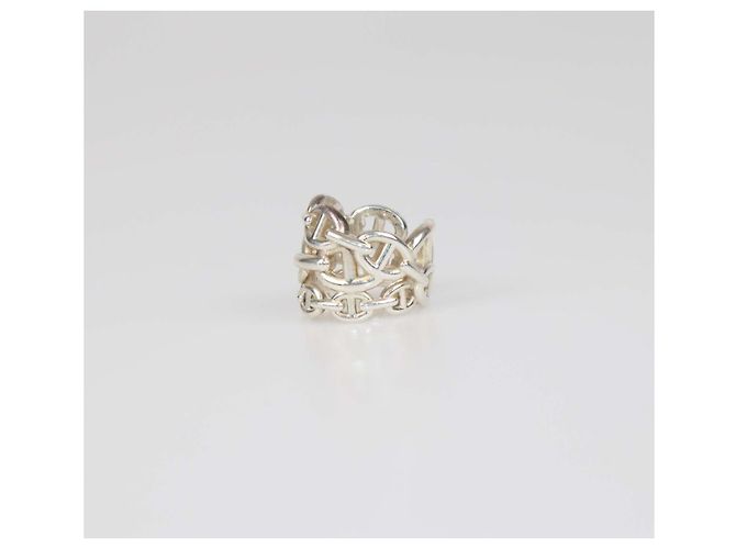Hermès Hermes Silver Sterling Chaine D'Ancre Enchainee Ring Größe 54 Silber - Ansicht 2