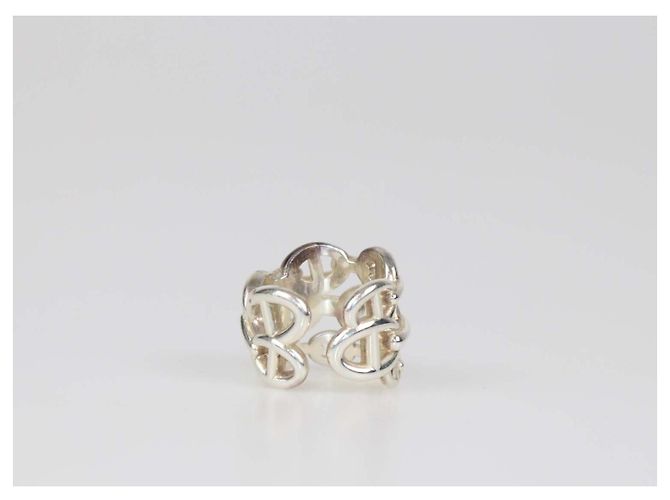 Hermès Hermes Silver Sterling Chaine D'Ancre Enchainee Ring Größe 54 Silber - Ansicht 3