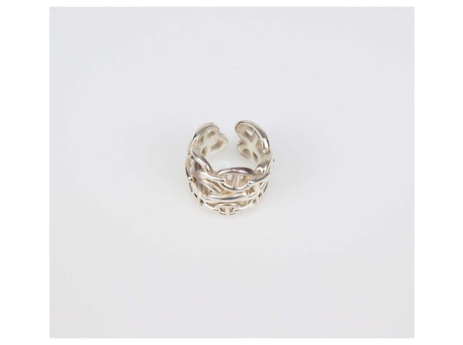 Hermès Hermes Silver Sterling Chaine D'Ancre Enchainee Ring Größe 54 Silber - Ansicht 4