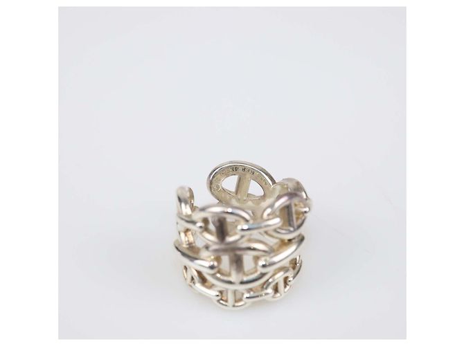 Hermès Hermes Silver Sterling Chaine D'Ancre Enchainee Ring Größe 54 Silber - Ansicht 5