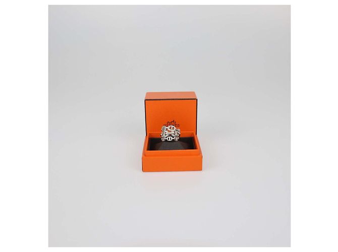 Hermès Hermes Silver Sterling Chaine D'Ancre Enchainee Ring Größe 54 Silber - Ansicht 7