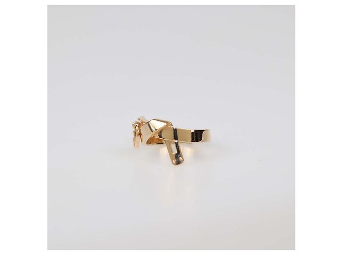 Hermès Hermes 18K Rose Gold Kelly Gavroche Ring Größe 55 Golden - Ansicht 2