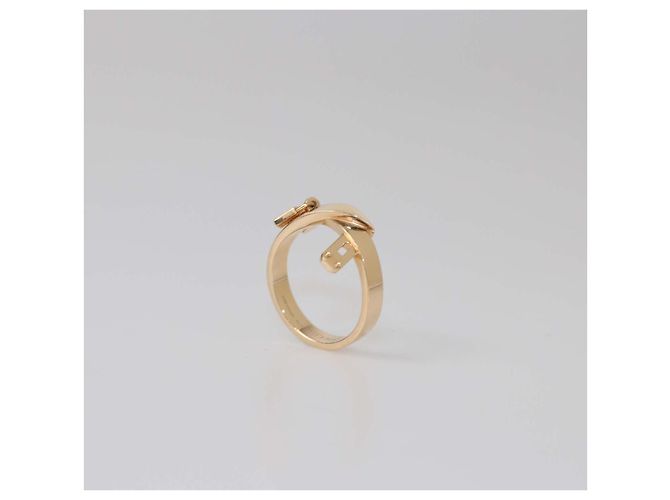 Hermès Hermes 18K Rose Gold Kelly Gavroche Ring Größe 55 Golden - Ansicht 4