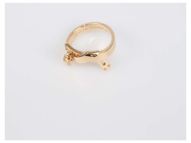 Hermès Hermes 18K Rose Gold Kelly Gavroche Ring Größe 55 Golden - Ansicht 5