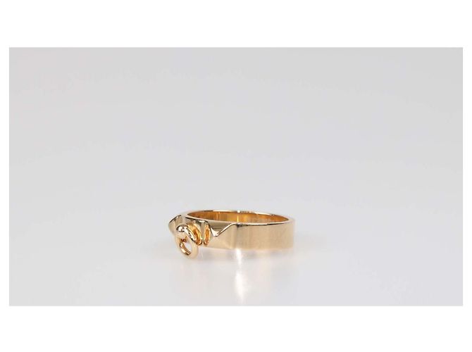 Hermès Hermes 18K Rose Gold Collier De Chien Ring Size 59 Golden - view 2