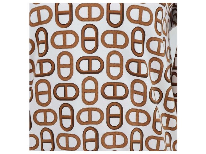 Hermès Sudadera Hermes Ecru de algodón Chaine D'Ancre - vista 4