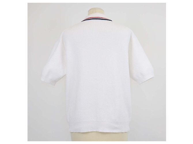 Polo Miu Miu de tejido de toalla blanco - vista 3