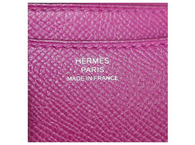 Hermès Borsa Constance 18 Hermes in pelle Epsom Rose Pourpre Rosa - vista 5