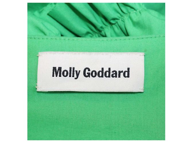 Autre Marque Falda midi de algodón con volantes verde Molly Goddard - vista 5