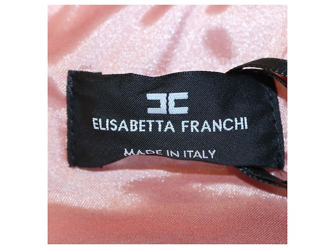 Vestido sin mangas de crepe rosa con cinturón Elisabetta Franchi - vista 5